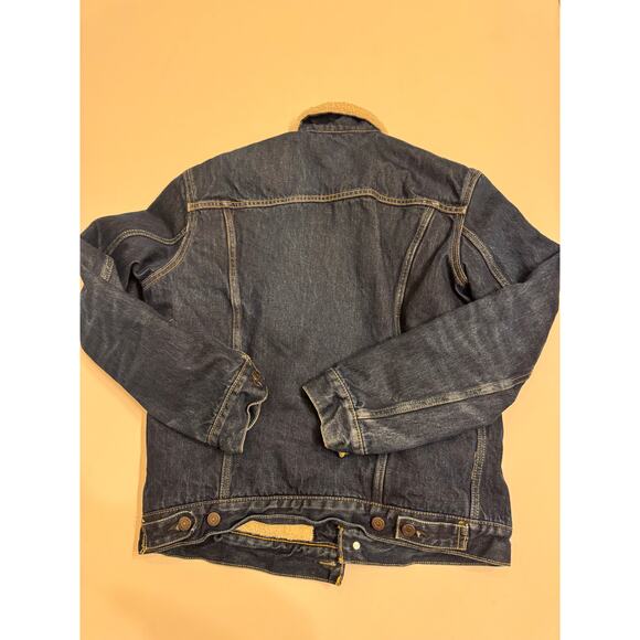 Levi's Women's Sherpa Lined Trucker Denim Jacket Size Blue Jean Size M - Picture 7 of 8